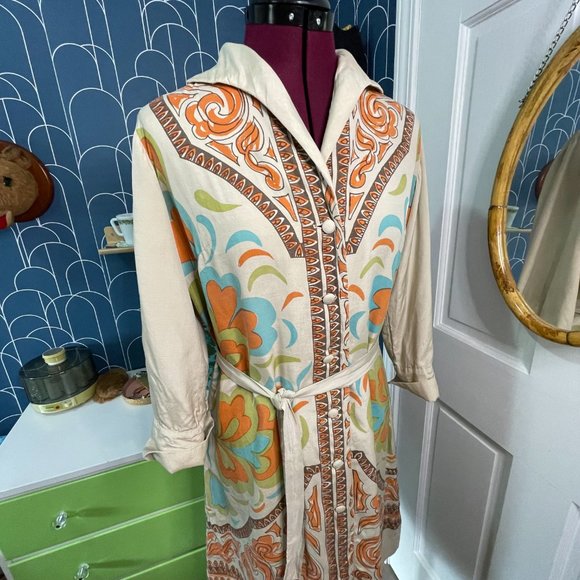 Vintage Mod Bernardo Button Up Dress - Picture 3 of 14